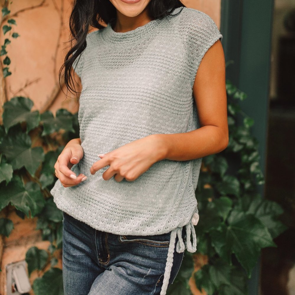 2. Girls Don't Sweat Sweater In Antique Blue